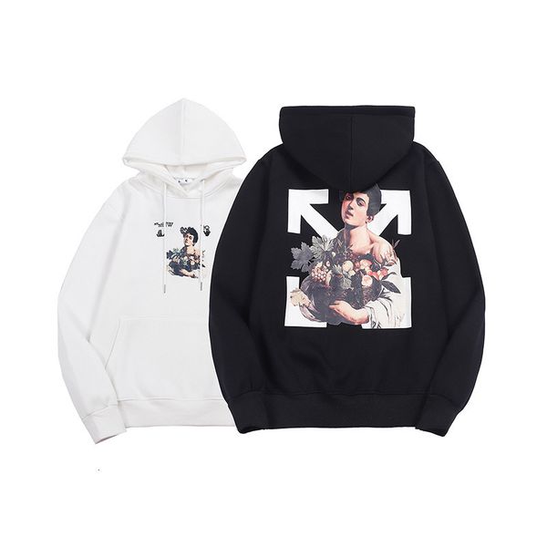 

winter and 2021 new autumn off women's flstyleer basket pattern printed plush hoodie batch, Black