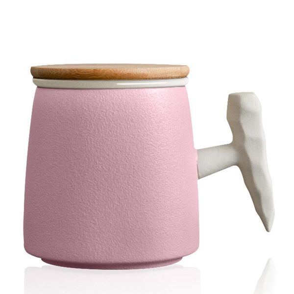 

mugs pink rough ceramic water cup creative mug personal tea separation gift cute coffee and cups
