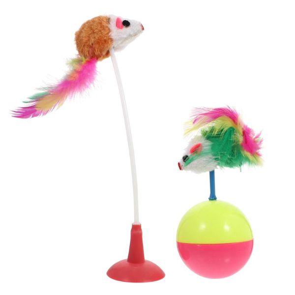 

cat toys 2pcs rat tumbler sucker teaser funny pet playthings