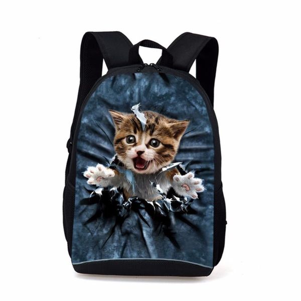 

backpack cute school bagpack 3d naughty cat animal children casual little kids shoulder bags book mochila mujer