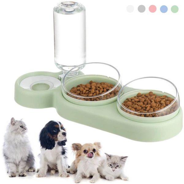 

cat bowls & feeders automatic feeder food bowl pet water fountain double feeding dog with stand raised dispenser