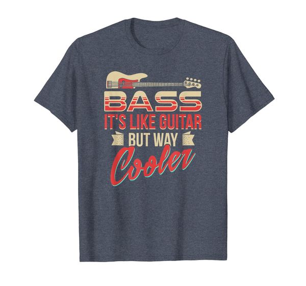 

bass player t-shirt bass it's like guitar but way cooler tee, White;black