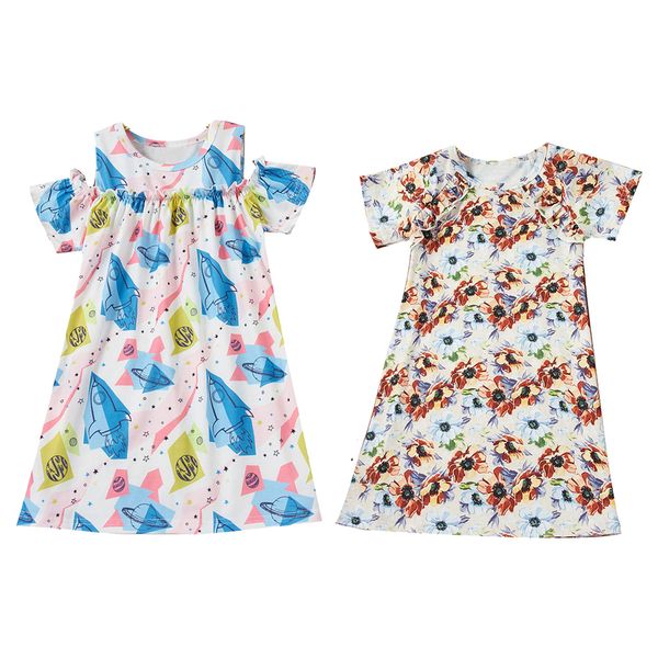 

2021 summer baby dress beautiful printed girls infant princess dresses a-line cotton children soft clothes kids clothing dress, Red;yellow