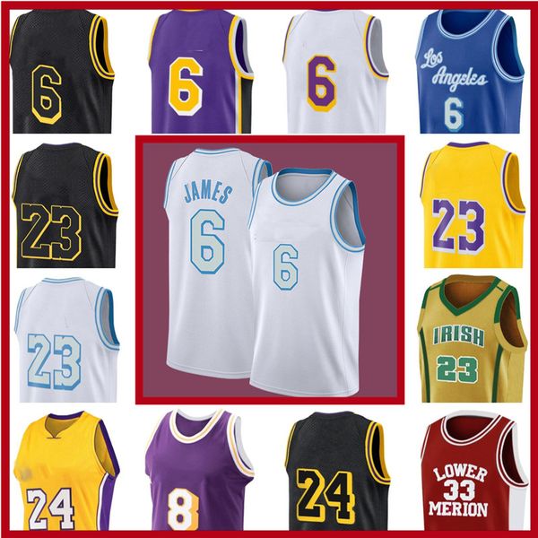 

space jam 2 tune squad ncaa 6 lbj 23 3 anthony los bryant davis angeles basketball jersey james lower merion college lebron stitched jersey, Black;red