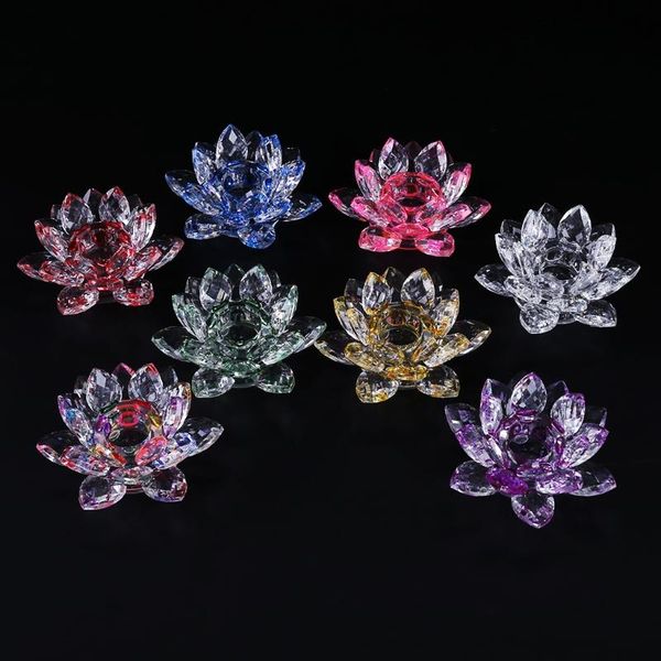 

glass lotus flower candle stand light holder candlestick wedding decorations r66b
