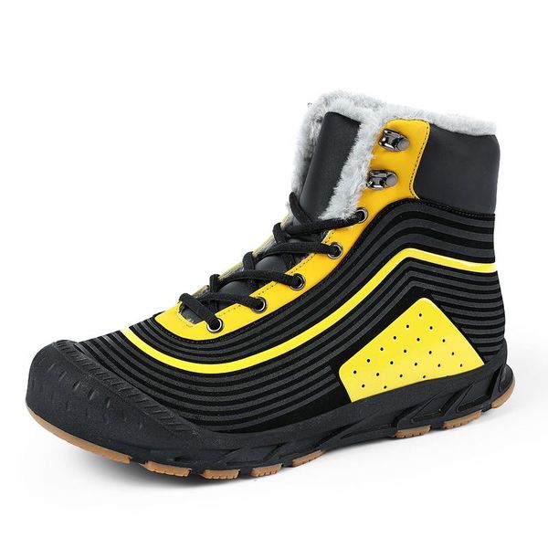 

boots 2021 winter men-women plus velvet warm snow high-parent-child non-slip and waterproof cotton shoes large size29-47, Black