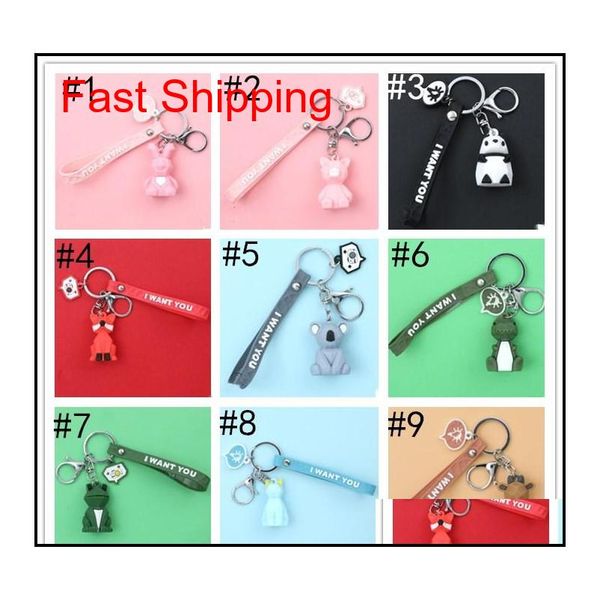

pvc geometric cartoon keychain funny dinosaur keychain women jewelry cute charm bag key chain car key ring qylquu bdefashion, Silver