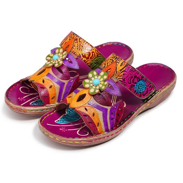 

sandals soft comfortable flat magic sticker handmade super, Black