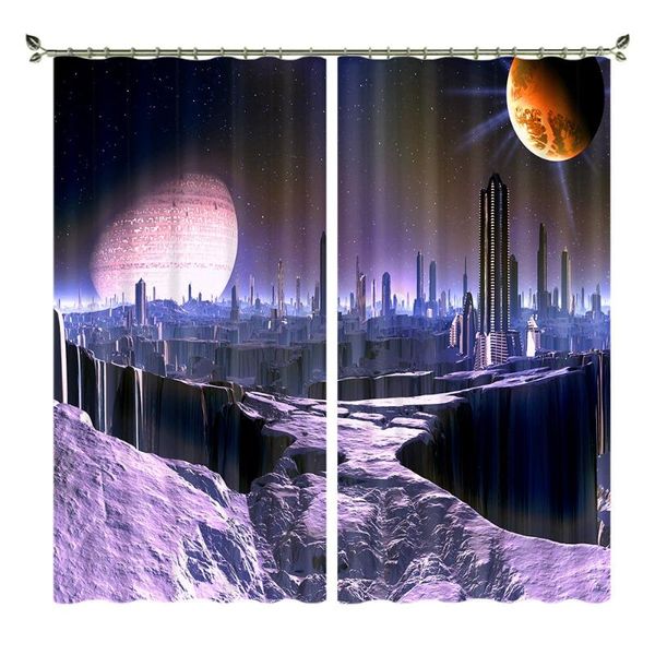 

curtain & drapes babson night star 3d digital printing shading personality diy creative