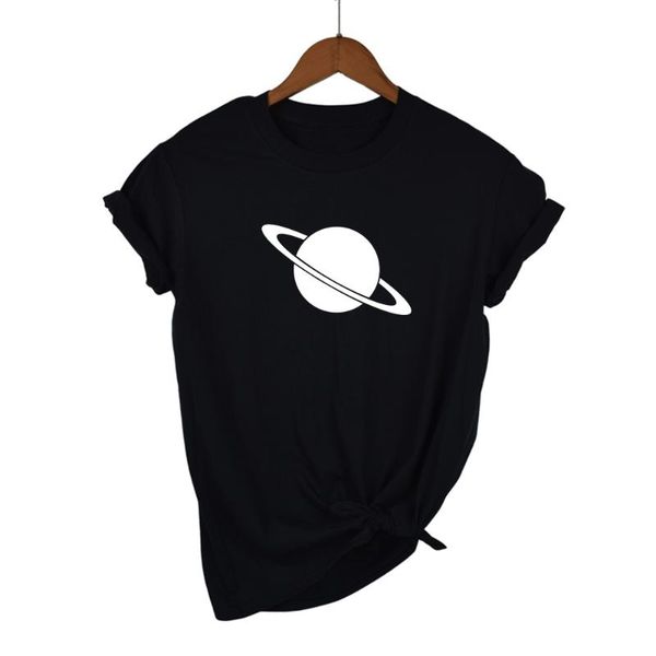 

women's t-shirt simple planet space print women tshirt cotton casual funny t shirt for lady girl tee hipster drop ship, White