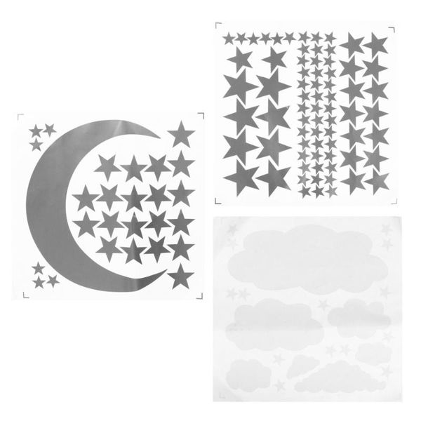 

wall stickers 3 sheets diy moon and stars decals decorations murals
