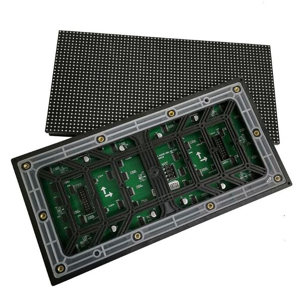 

p4 outdoor waterproof led display panel module high brightness surface mount smd2525 size 256x128mm 1/8 scan
