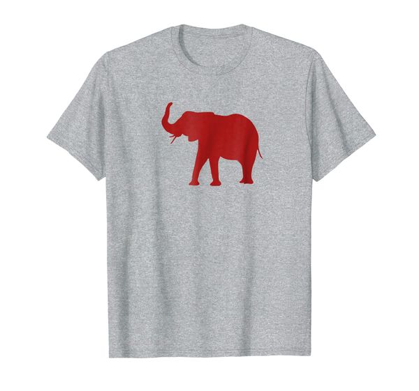 

red elephant animal t-shirt, White;black