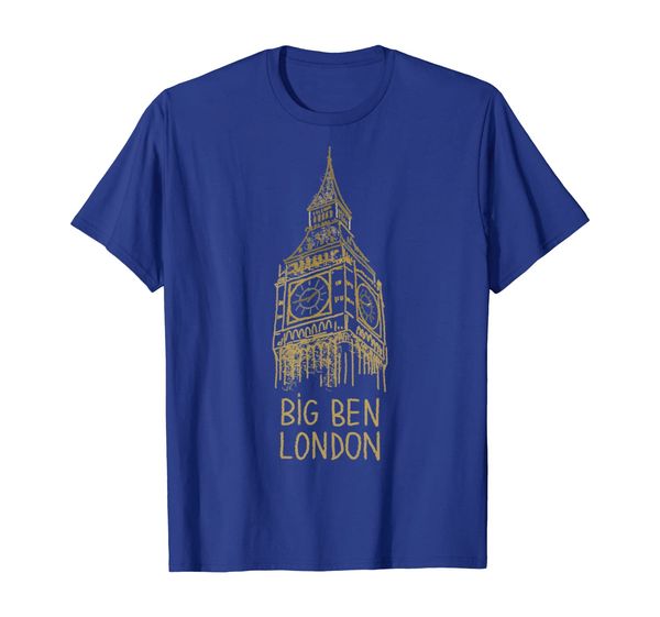 

big ben london unique hand drawn art t-shirt, White;black