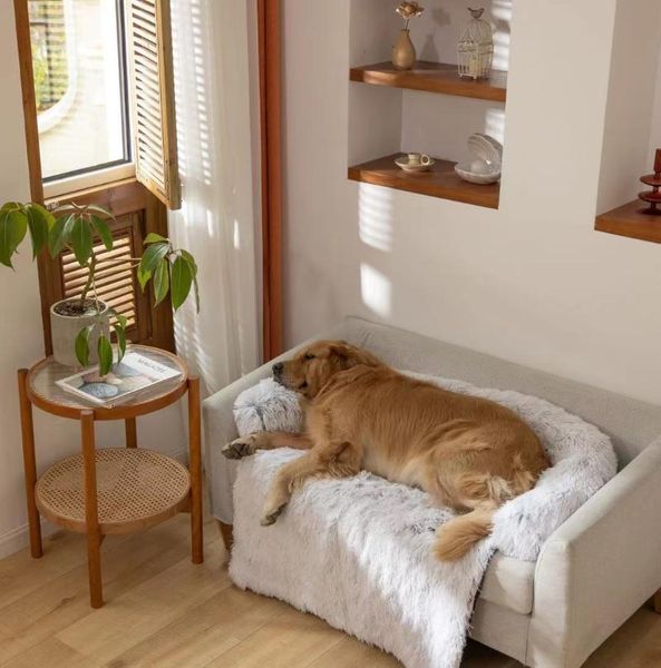

kennels & pens washable pet sofa dog bed calming for large dogs pad blanket winter warm cat mat couches car floor furniture protector