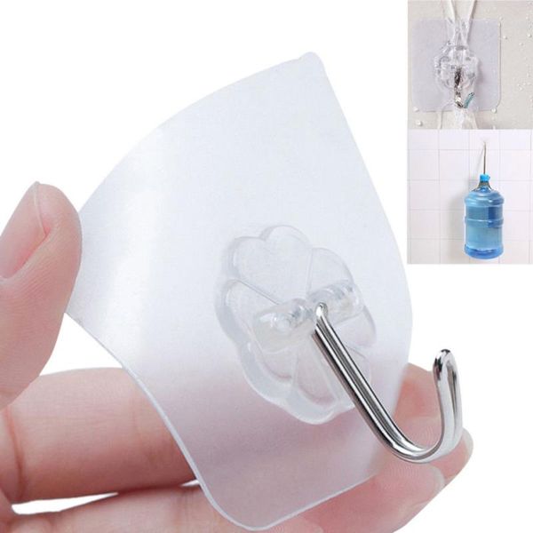 

hooks & rails 2/6/10pcs hanger hook suction cup adhesive wall vacuum sucker heavy bathroom transparentload rack stainless steel transparent