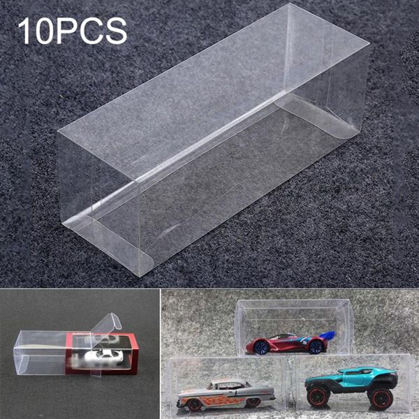 

gift wrap 25pcs/10pcs transparent box model toy car display boxes dustproof ornaments decoration pvc kid toys accessories wheels d