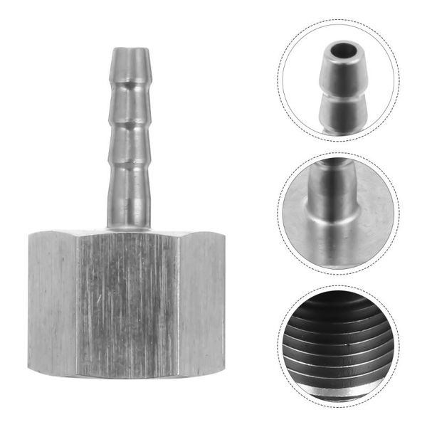 

watering equipments 1 pc durable hose connector pipe joint stainless steel fitting (silver)