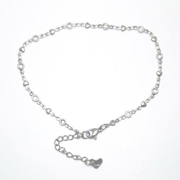 

anklets geomtric heart link chain anklet for men foot jewelry stainless steel creative cross chains bracelets women, Red;blue