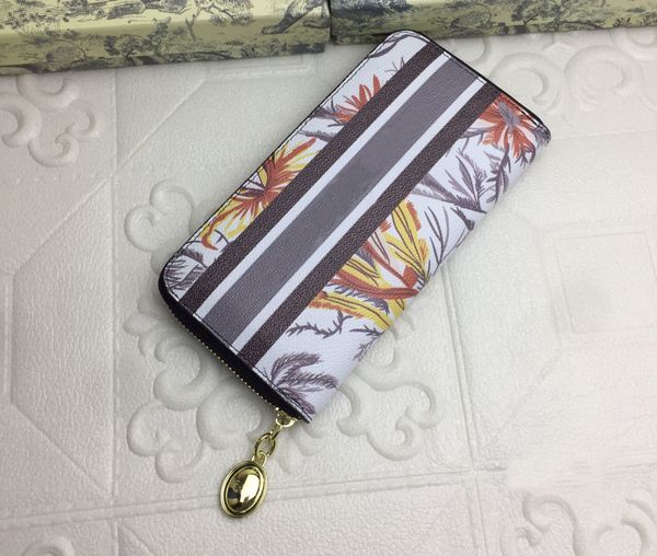

purse wallet zipper bags women's wallets leather card holder pocket long women bag coin purses with box e, Red;black