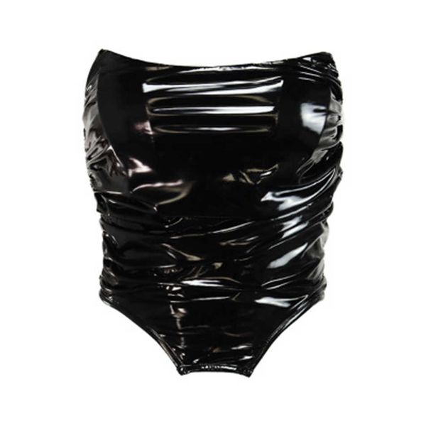 

women's blouses & shirts xs-l winter style of women's clothing strapless waistcoat sleeveless drapeja blackless zipper leather plu, White