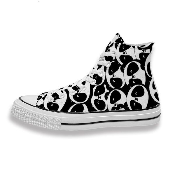 

custom printed funny cute panda sneakers high mens womens running shoes skateboard diy trainers canvas casual shoe