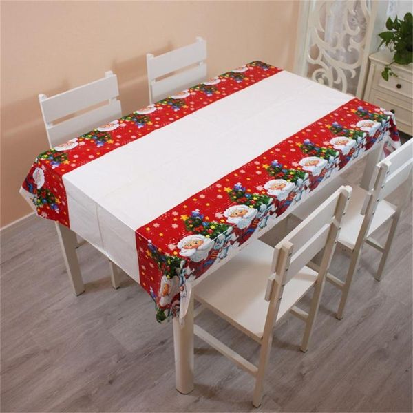 

table cloth christmas chair set tablecloth kitchen decoration santa claus stretch one-piece cover plastic oil proof