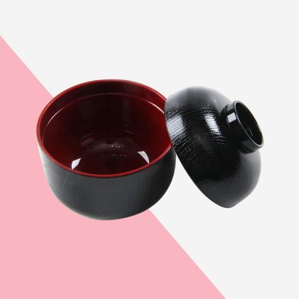 

bowls 2pc japanese style cover small bowl miso soup with lid ramen