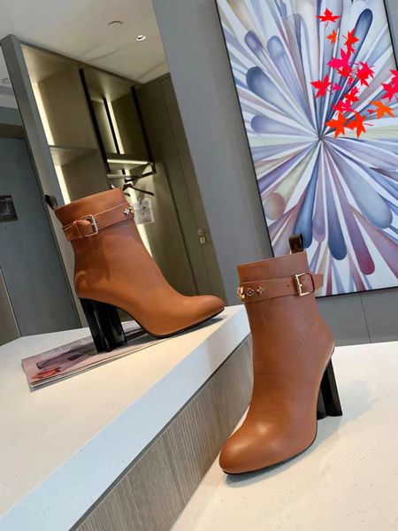 

2022 winter women dress boots high heels design leather boot knitted sock-like flats biker luxury designer shoes tall ankle booties with log, Black