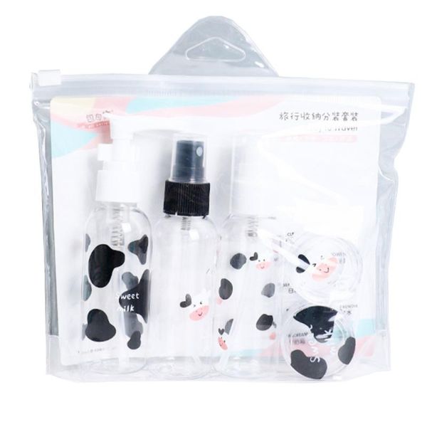 

storage bottles & jars 1 set cartoon cow spray bottle sub skin care product travel