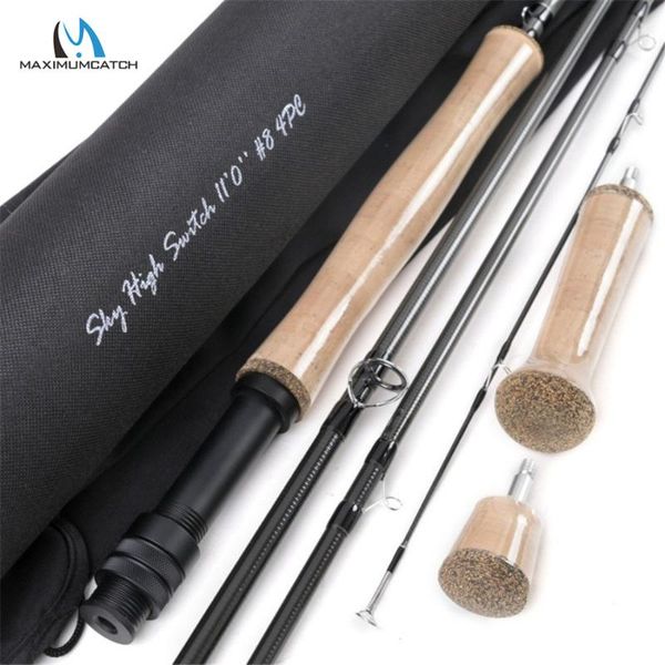 

boat fishing rods maximumctach high grade 11ft 5/6/8wt skyhigh switch rod im12/46t toray carbon with changable fighting butts