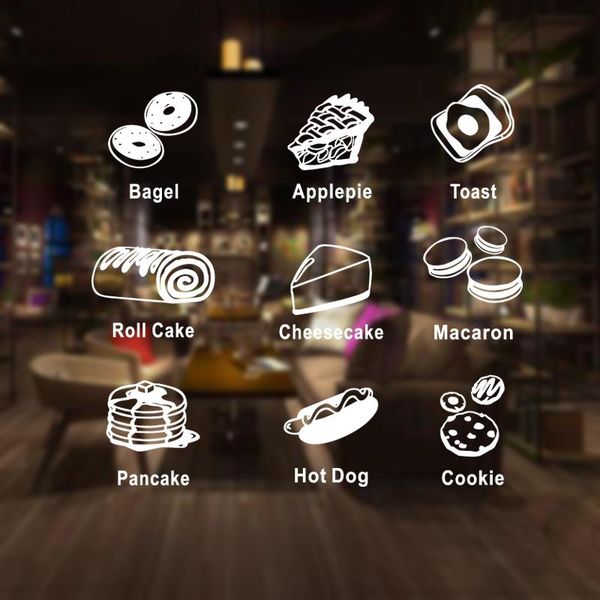 

wall stickers coffee shop sticker bean milk tea decal cafe cup art decals decor mural decoration break glass ca1004