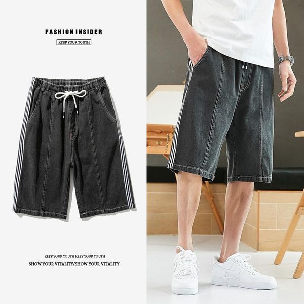 

men's shorts 2021 latest summer casual sports denim fashion loose pants male beach plus size 8xl men, White;black