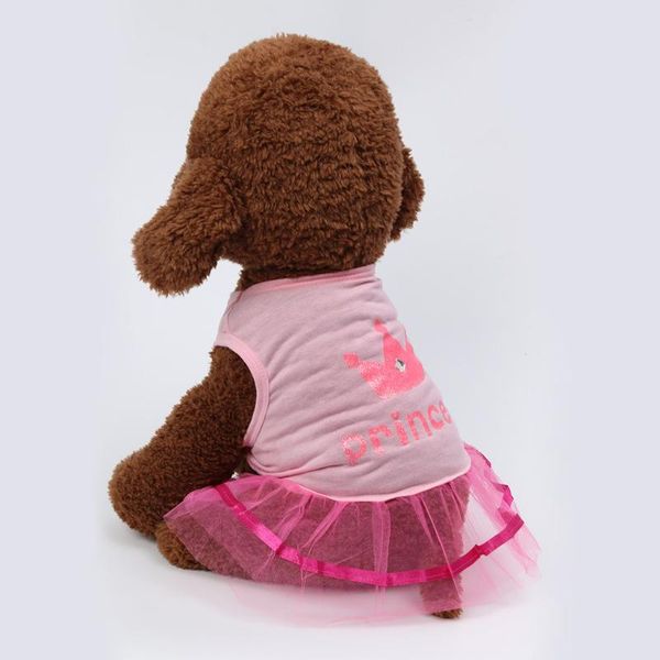 

dog apparel 2021 beautifully pet spring and summer breathable elegant crown lace princess skirt cat household items