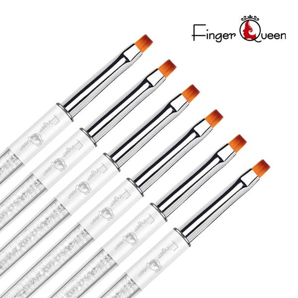 

nail brushes 1pcs uv gel brush liner painting pen acrylic drawing for nails gradient rhinestone handle manicure art tool, Yellow