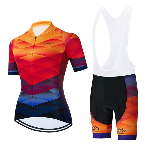 

racing sets cycling jersey set 2022 women summer clothing mtb breathable bicycle clothes bike short maillot ropa ciclismo, Black;blue