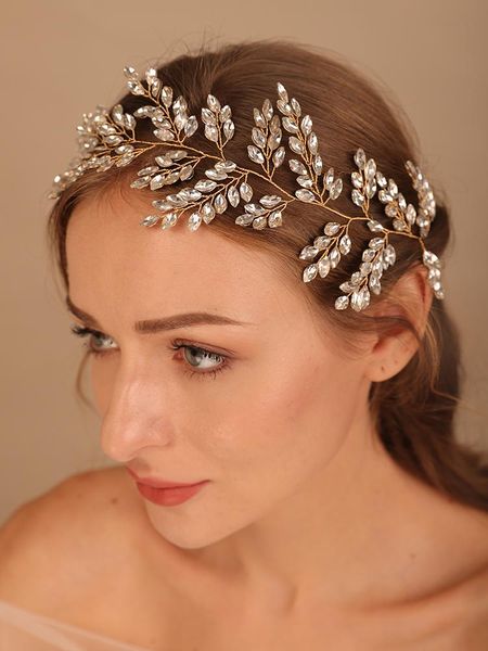 

headpieces rhinestone headband for women headpiece wedding hair jewelry party prom tiaras bridal accessories handmade brides ornaments, Silver