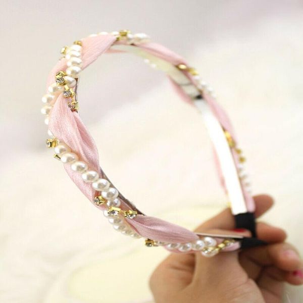 

hair accessories 2021 fashion women fabric diamonds wavy cross wide side headbands for headband scarf wild girls band