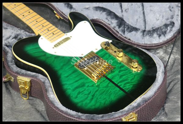 

tuff dog electric guitar z-zs1 quilted maple green color fast delivery