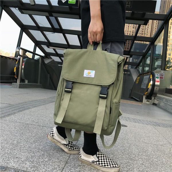 

backpack waterproof lapwomen canvas school bags travel bag for teenage girl bagpack ladies rucksack g-1000 no.1 foldsack