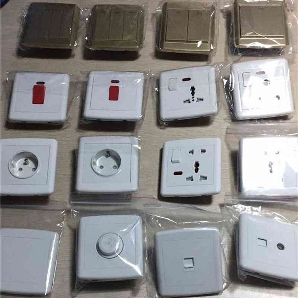 

british concealed wall switch socket 13a and 15a, one with two holes