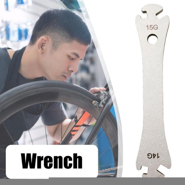 

tools stainless steel bicycle spoke wrench bike wheel tension fastening correction device repair tool