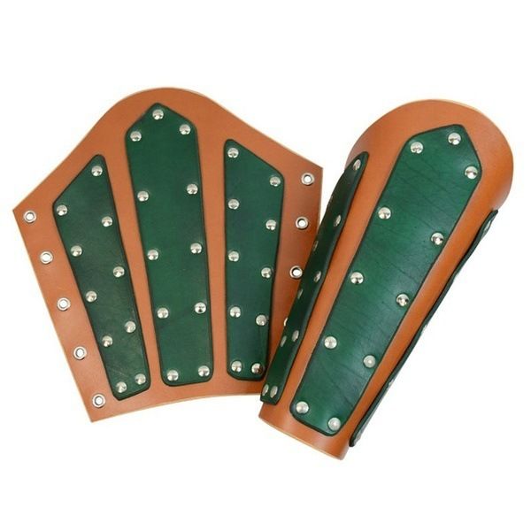 

medieval punk rivet leather armor lace wrist guard