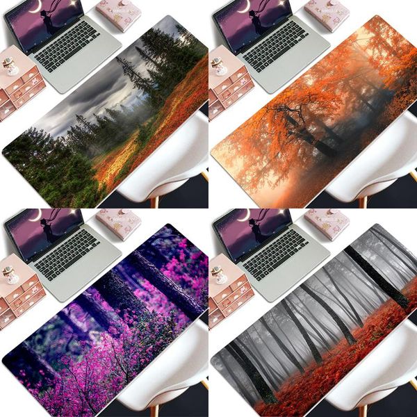 

mouse pads & wrist rests large pad forest fantasyland waterproof rubber table mat game fast deskprotection household carpet xxl