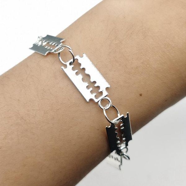 

link, chain fashion blade choker bracelet women hip-hop gothic punk style barbed wire little thorns gifts, Black