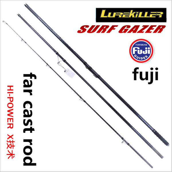 

surf gazer japan quality full fuji surf rod 4.2m 46t high-carbon 3 sections bx casting rods far cast rod