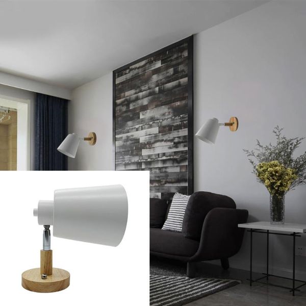 

wall lamp modern wood nordic style indoor lighting bedside led light for children reading fixture bedroom
