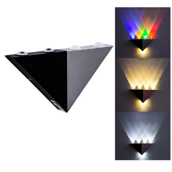 

wall lamp triangle led aluminum bedside light art luminaire lamps for bedroom stairway 5w cafe bar home decoration lighting