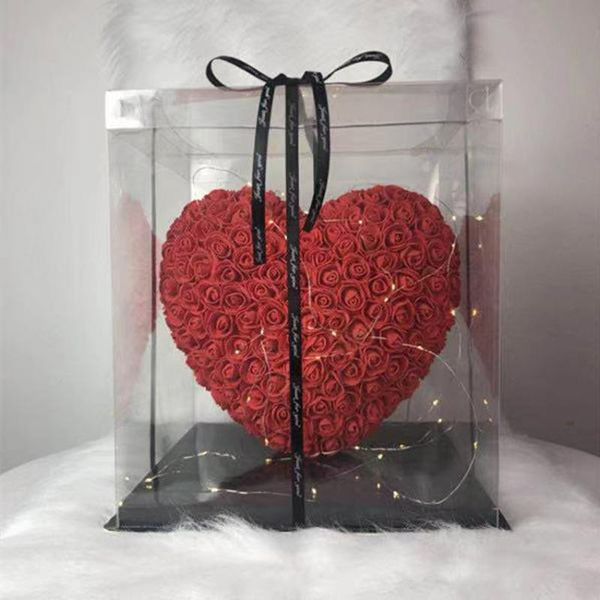

rose bear artificial flowers roses heart anniversary christmas roses flower valentine gift for girlfriend wedding decoration