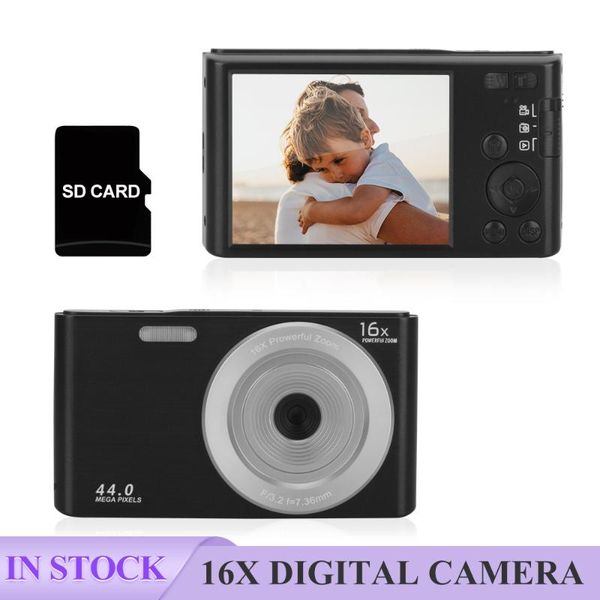 

digital cameras komery mini camera 44mp 2.7k ultra hd 2.8inch 16x power zoom built-in light webcam video